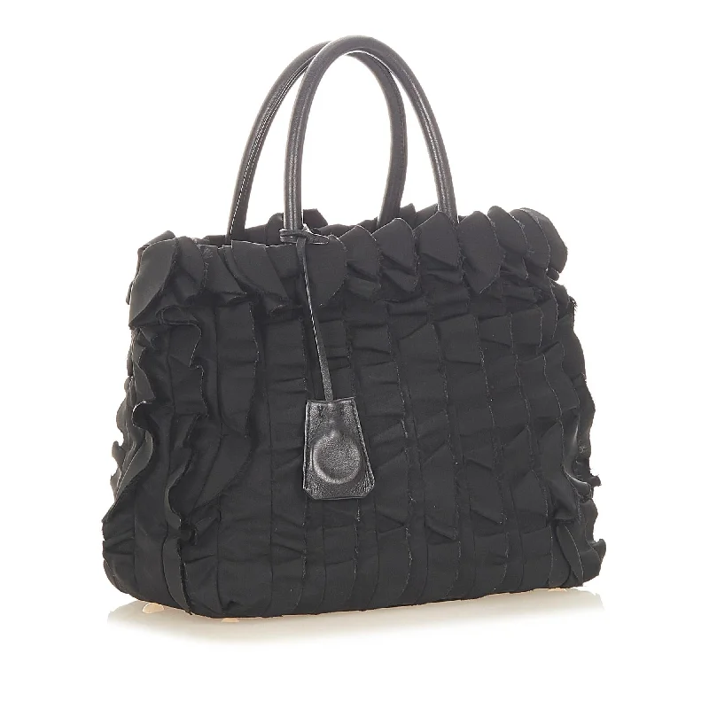 Prada Ruffled Tessuto Tote Bag 31652